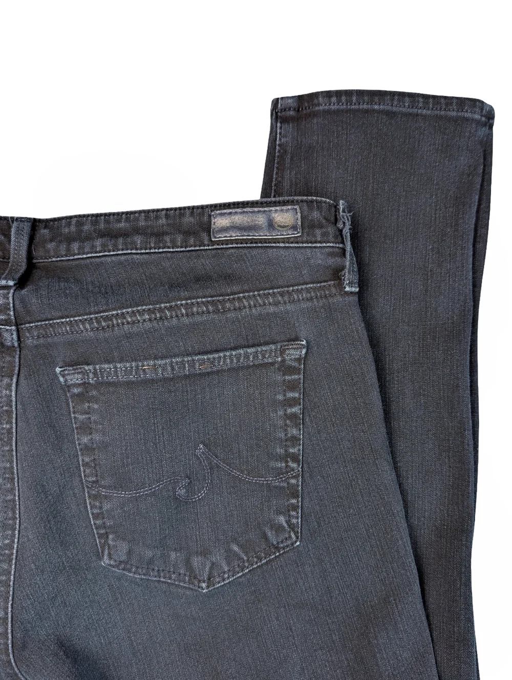 AG Adriano Goldschmied Straight Leg Jeans in Black The Prima Cigarette 29R - Picture 8 of 8